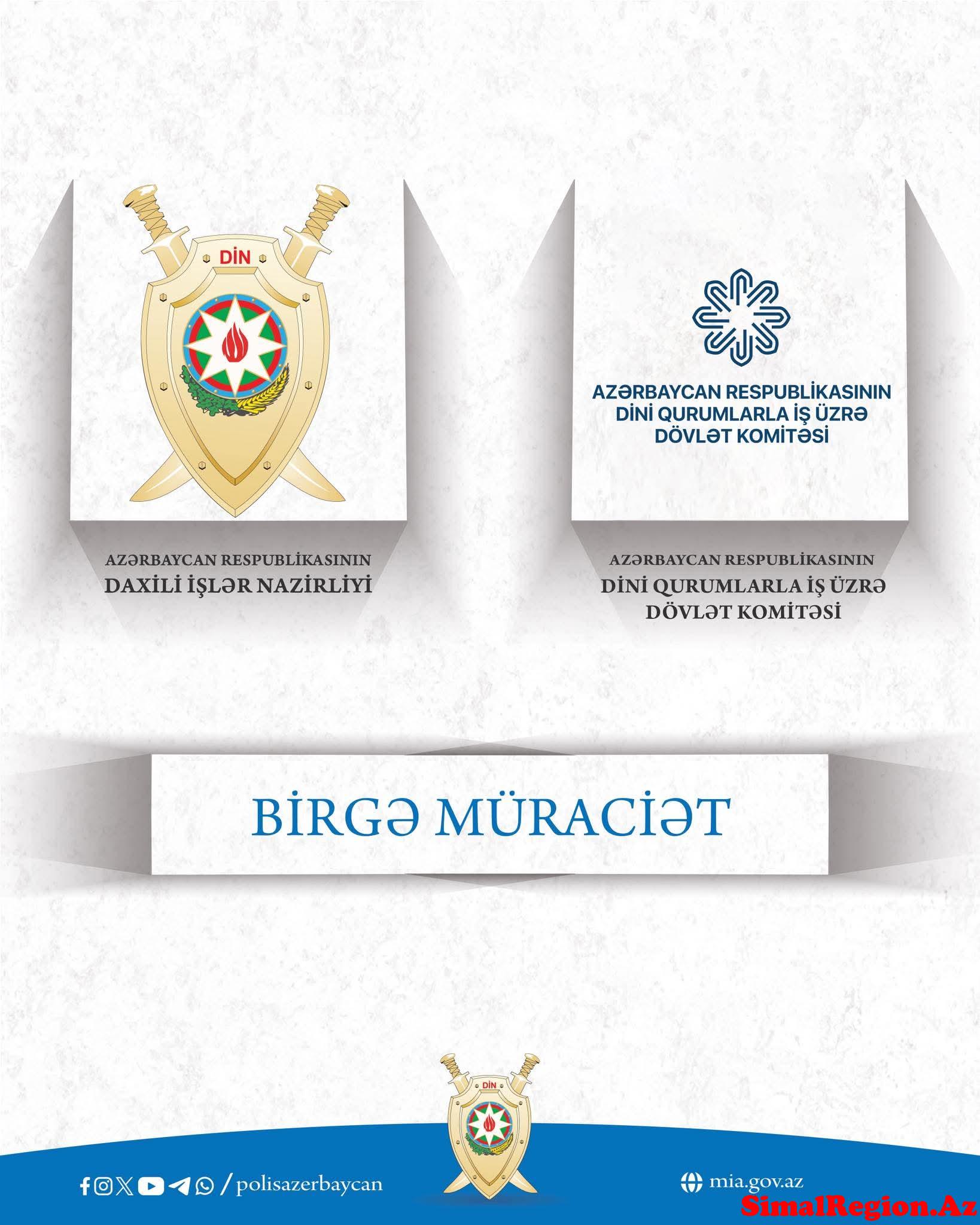 Daxili işlər nazirliyi əhaliyə müraciət etdi