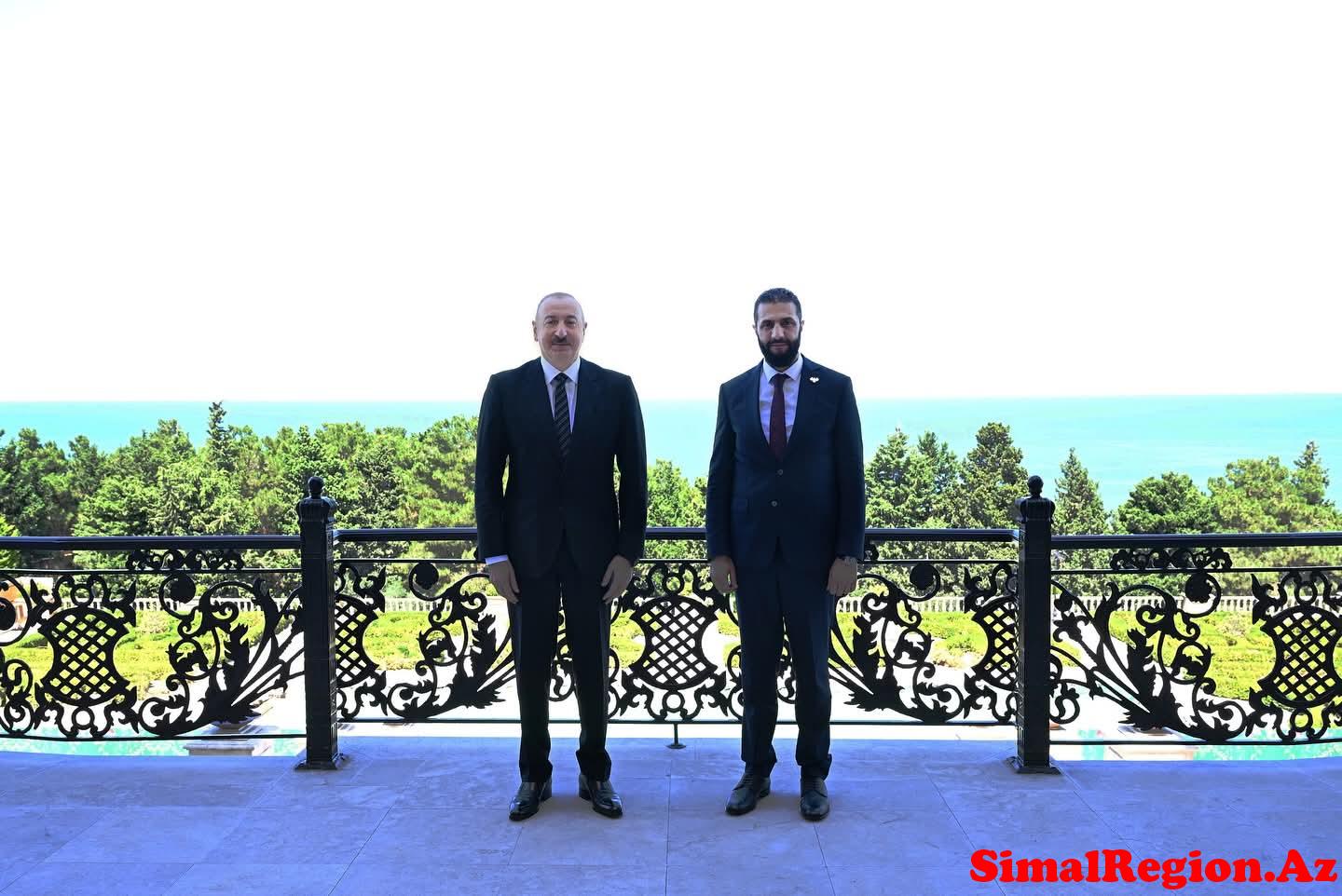 Dövlətimizin başçısı bu gün Suriya Ərəb Respublikasının keçid dövrü prezidentini qəbul edib