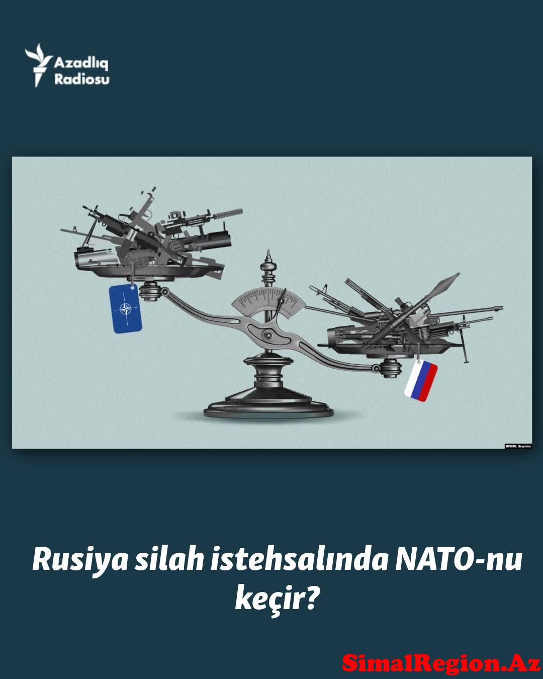 Nato Rusiyanın çox silah istehsal etdiyini bildirib