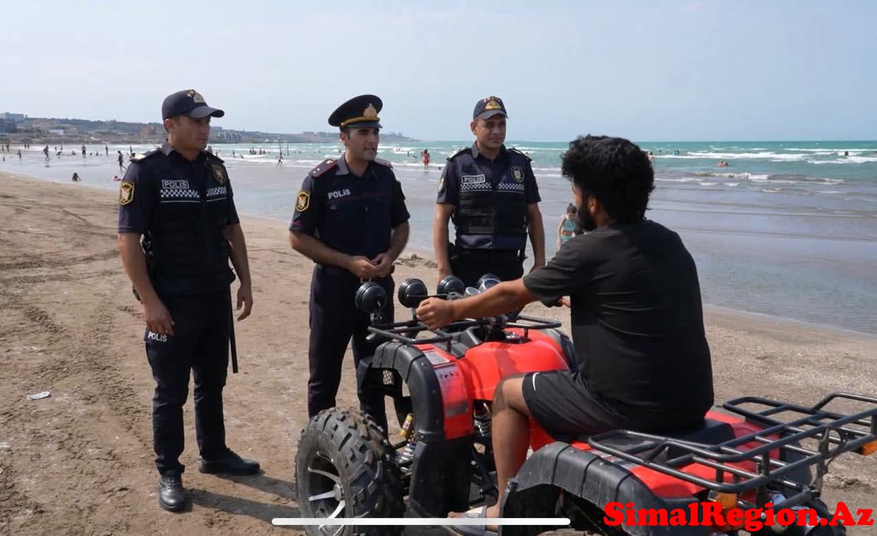 Polis çimərlik zonalarında maarifləndirici tədbirlər həyata keçirir