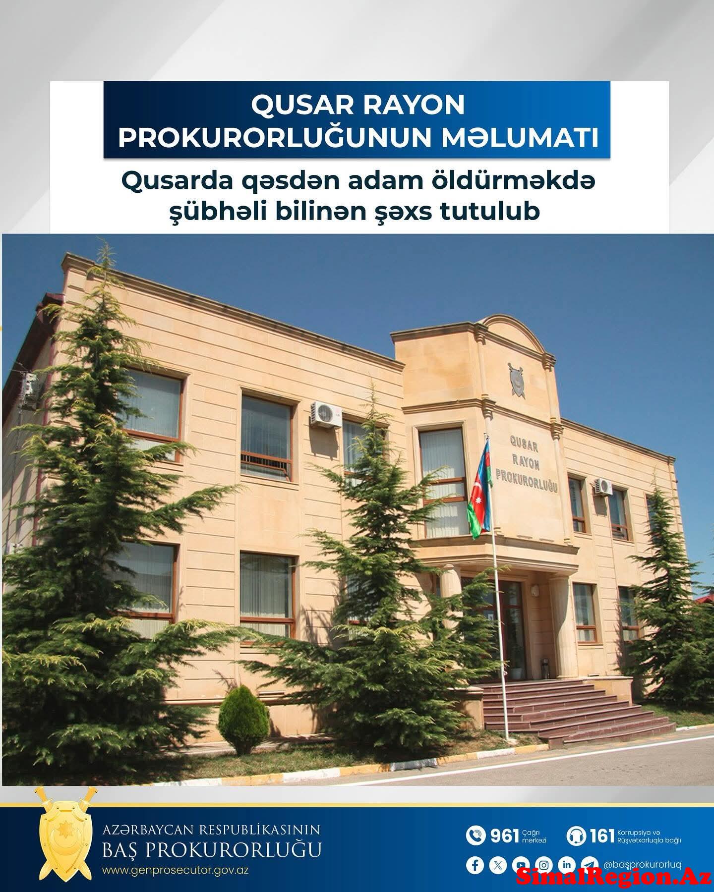 BAŞ PROKURORLUG MƏLUMAT YAYDI